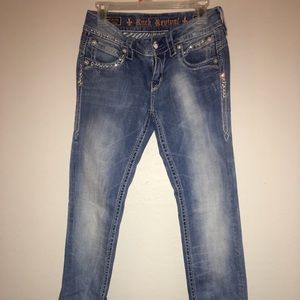 Light colored Rock revival jeans